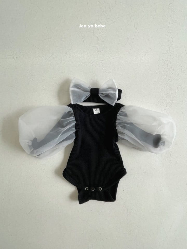 Jeaya & Mymi - Korean Baby Fashion - #babylifestyle - Swan Bodysuit with Rubbon Hairband - 4