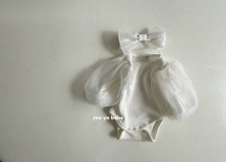 Jeaya & Mymi - Korean Baby Fashion - #babyoutfit - Swan Bodysuit with Rubbon Hairband - 6