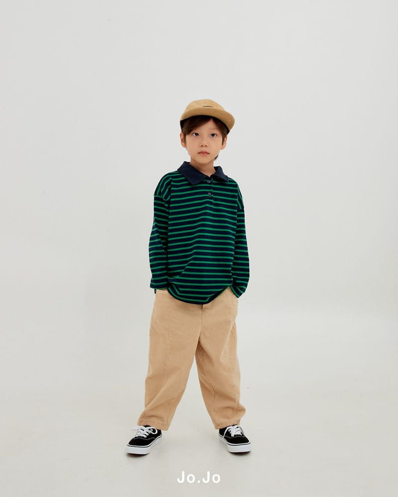 Jo Jo - Korean Children Fashion - #fashionkids - Stripes Collar Tee - 6