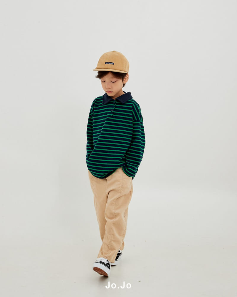 Jo Jo - Korean Children Fashion - #kidsstore - Stripes Collar Tee - 8