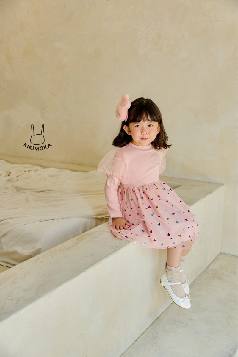 Kikimora - Korean Children Fashion - #minifashionista - Heart Sha One-piece - 3