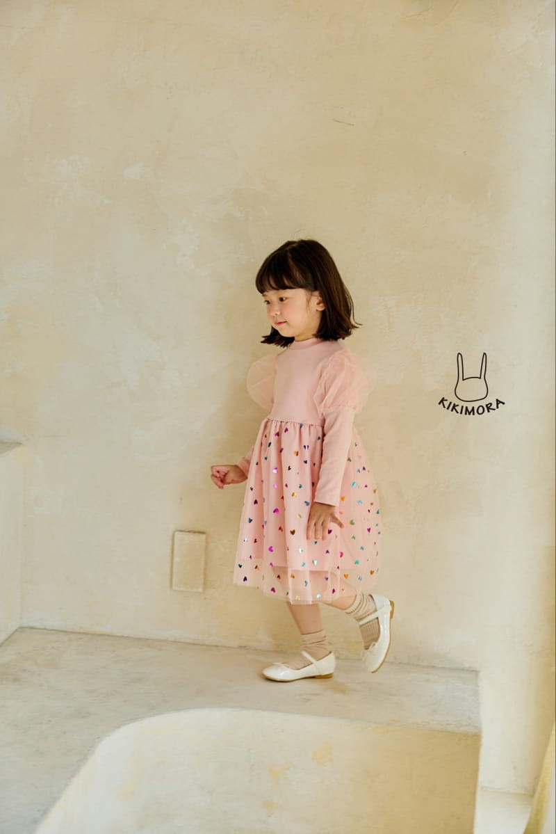 Kikimora - Korean Children Fashion - #todddlerfashion - Heart Sha One-piece - 5