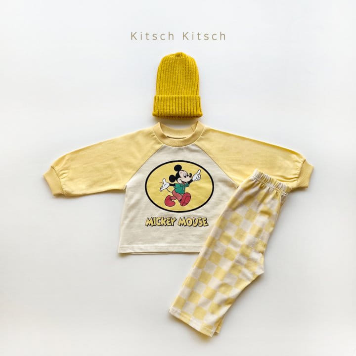 Kitsch Kitsch - Korean Children Fashion - #Kfashion4kids - Hat M Raglan Top Bottom Set - 5