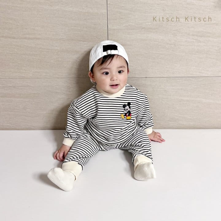 Kitsch Kitsch - Korean Children Fashion - #childofig - D Totom Stripes Top Bottom Set - 8