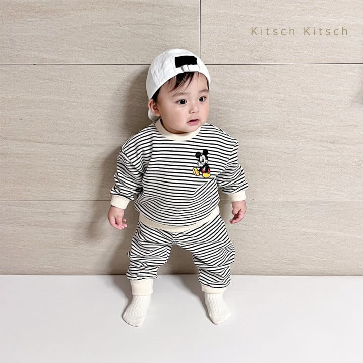 Kitsch Kitsch - Korean Children Fashion - #childofig - D Totom Stripes Top Bottom Set - 9