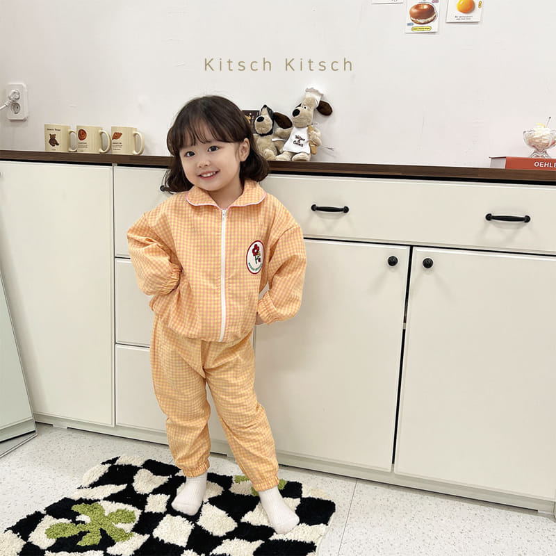 Kitsch Kitsch - Korean Children Fashion - #childofig - Circlle Windbreaker Top Bottom Set - 3