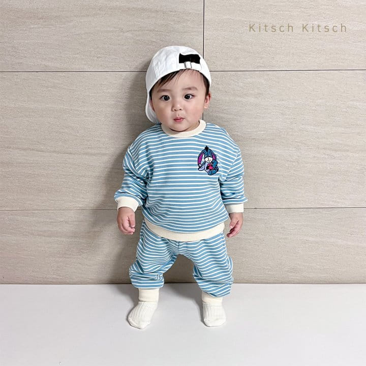 Kitsch Kitsch - Korean Children Fashion - #childrensboutique - D Totom Stripes Top Bottom Set - 10