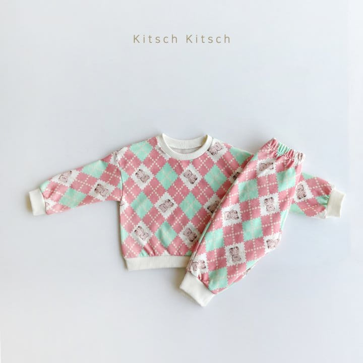 Kitsch Kitsch - Korean Children Fashion - #discoveringself - Argly Top Bottom Set - 2