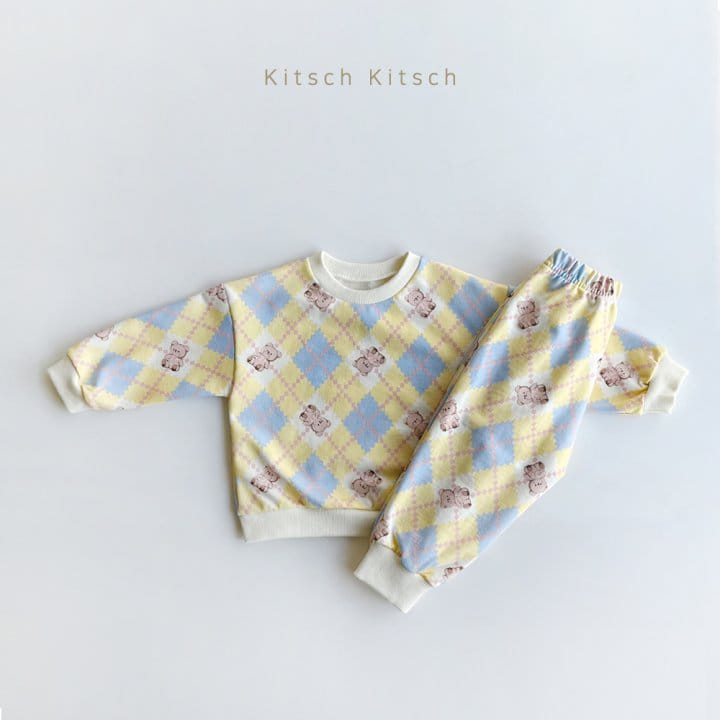 Kitsch Kitsch - Korean Children Fashion - #fashionkids - Argly Top Bottom Set - 3