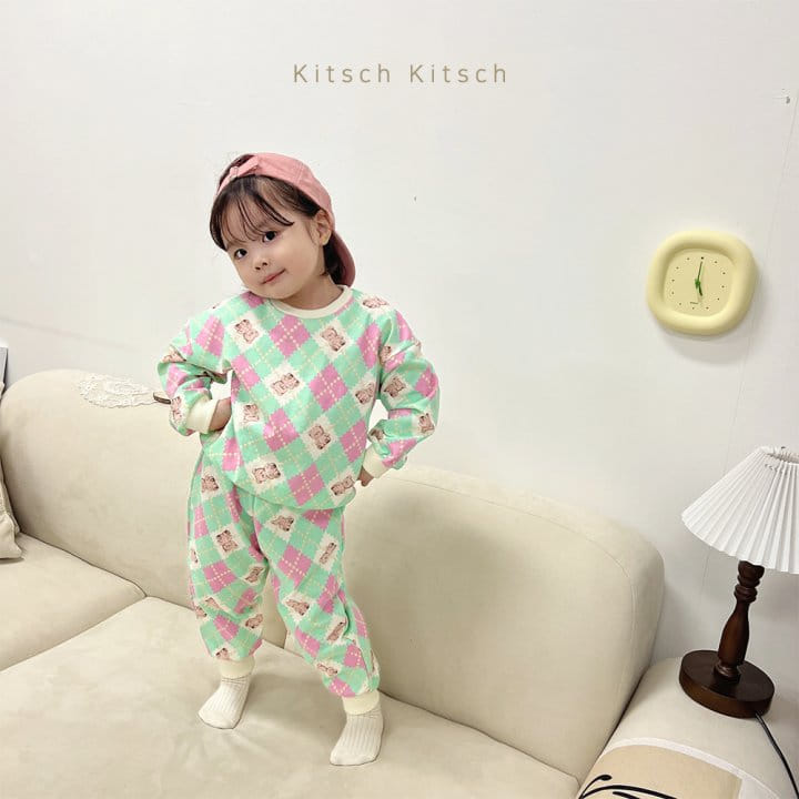 Kitsch Kitsch - Korean Children Fashion - #fashionkids - Argly Top Bottom Set - 4