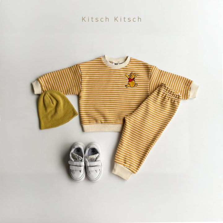 Kitsch Kitsch - Korean Children Fashion - #kidzfashiontrend - D Totom Stripes Top Bottom Set - 2