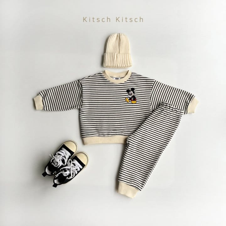 Kitsch Kitsch - Korean Children Fashion - #magicofchildhood - D Totom Stripes Top Bottom Set - 5