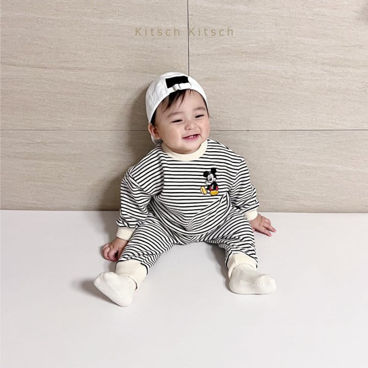 Kitsch Kitsch - Korean Children Fashion - #prettylittlegirls - D Totom Stripes Top Bottom Set - 7