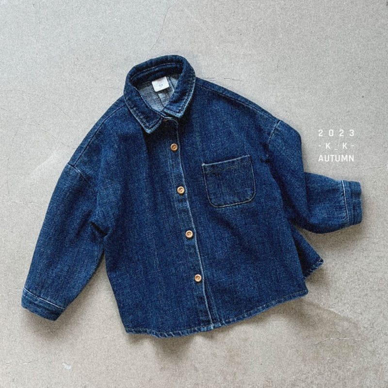 Kk - Korean Children Fashion - #childofig - Mini Pocket Denim Shirt