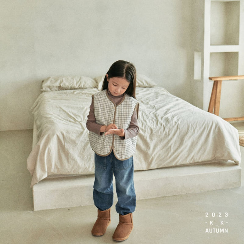 Kk - Korean Children Fashion - #childrensboutique - Square Jeans - 7