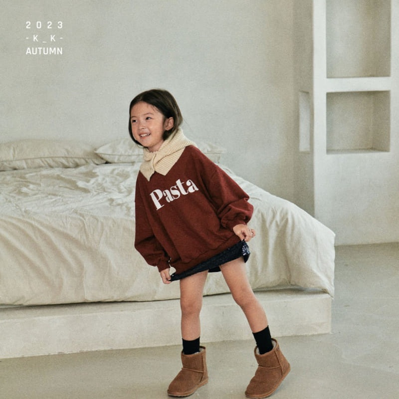 Kk - Korean Children Fashion - #designkidswear - Pasta Sweatshirt - 2