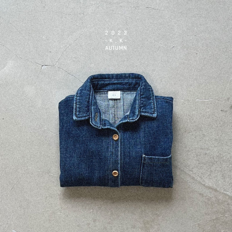 Kk - Korean Children Fashion - #minifashionista - Mini Pocket Denim Shirt - 12