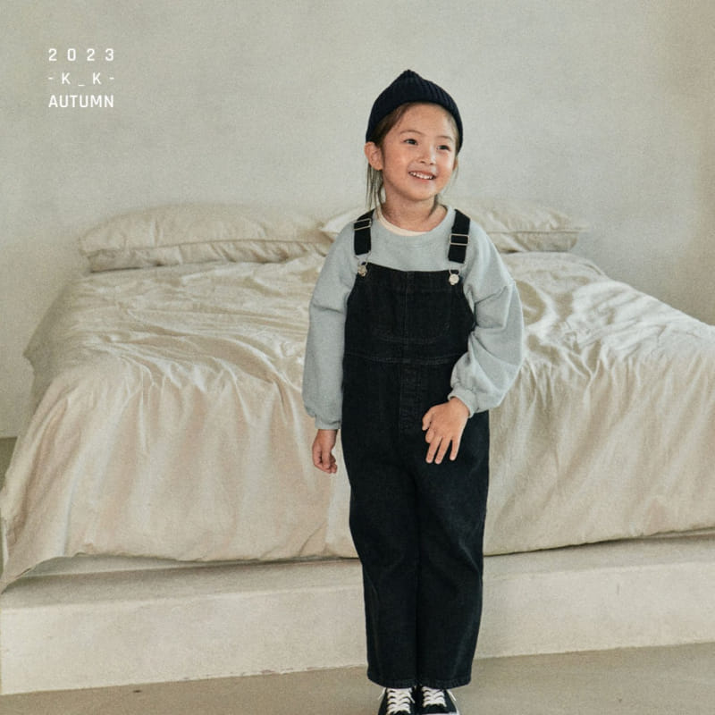 Kk - Korean Children Fashion - #prettylittlegirls - Denim Dungarees - 7