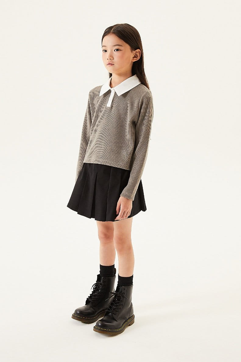 Kokoyarn - Korean Junior Fashion - #littlefashionista - Collin Knit Collar Tee - 11