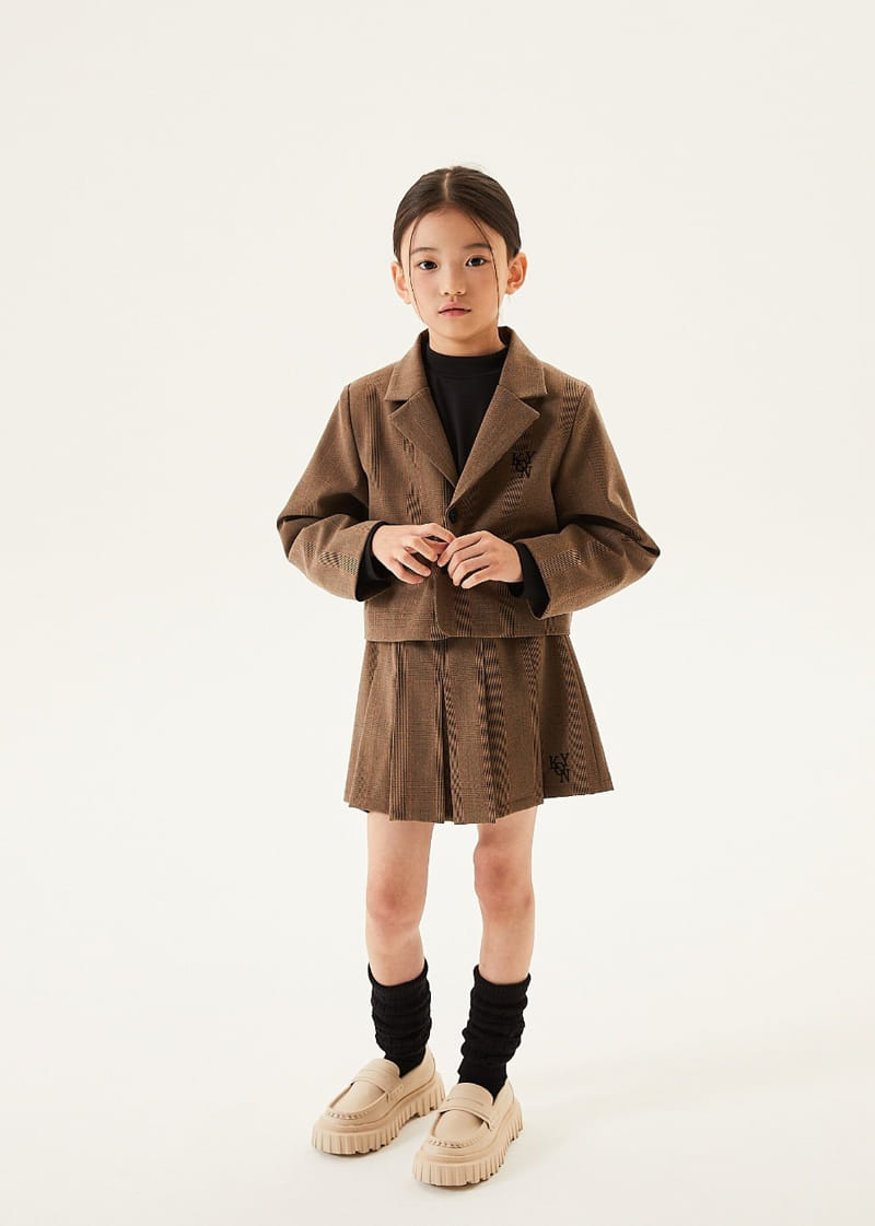 Kokoyarn - Korean Junior Fashion - #stylishchildhood - Lowell Check Skirt - 10