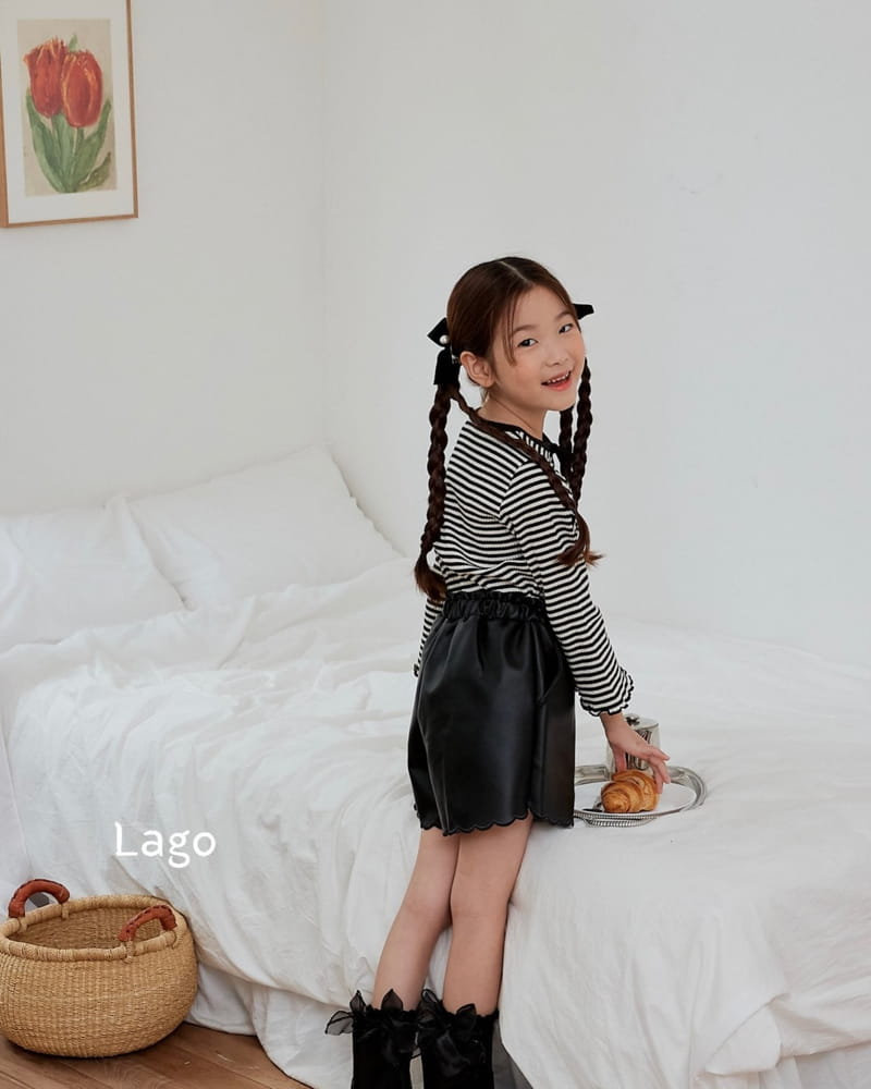 Lago - Korean Children Fashion - #childofig - Leather Wave Pants - 12