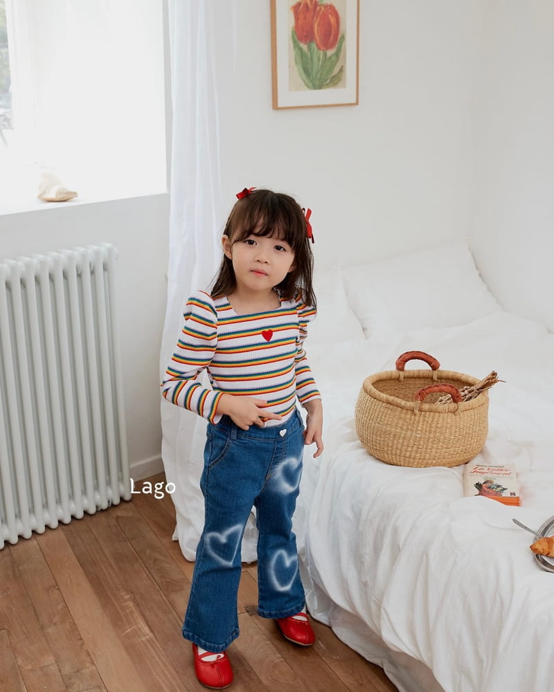 Lago - Korean Children Fashion - #childofig - Heart Paint Jeans - 12