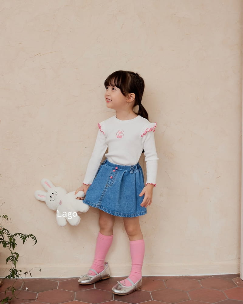 Lago - Korean Children Fashion - #childofig - Cherry Terry Tee - 2