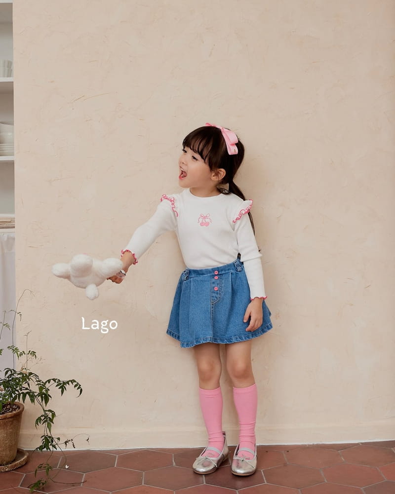 Lago - Korean Children Fashion - #childofig - Cherry Terry Tee - 3