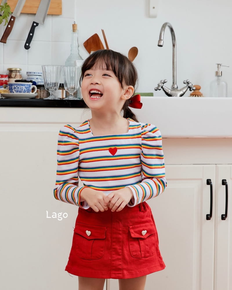 Lago - Korean Children Fashion - #childofig - Puff Square Tee