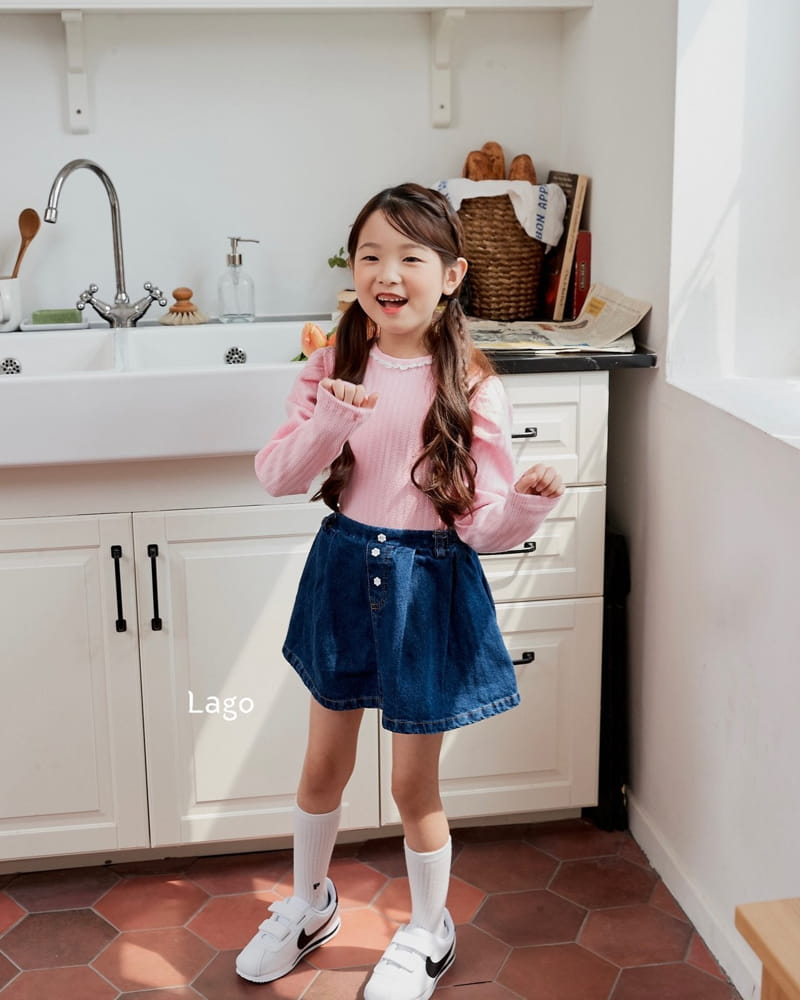 Lago - Korean Children Fashion - #childofig - Lace Puff Tee