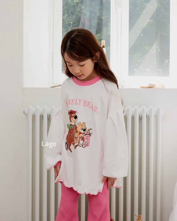 Lago - Korean Children Fashion - #childrensboutique - Bear Long Tee - 8