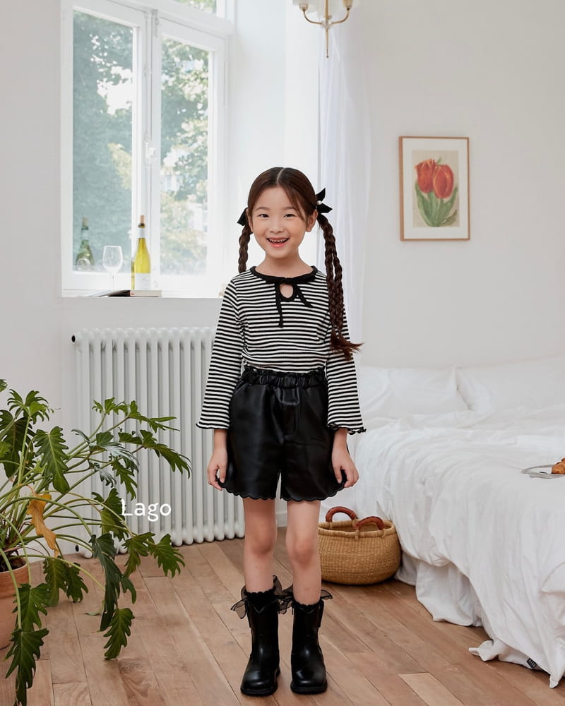 Lago - Korean Children Fashion - #discoveringself - Bootscut Stripes Tee - 3