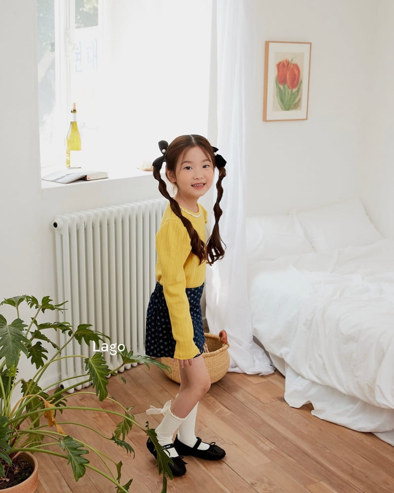 Lago - Korean Children Fashion - #fashionkids - Lace Puff Tee - 5