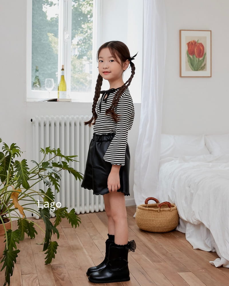 Lago - Korean Children Fashion - #fashionkids - Leather Wave Pants - 4