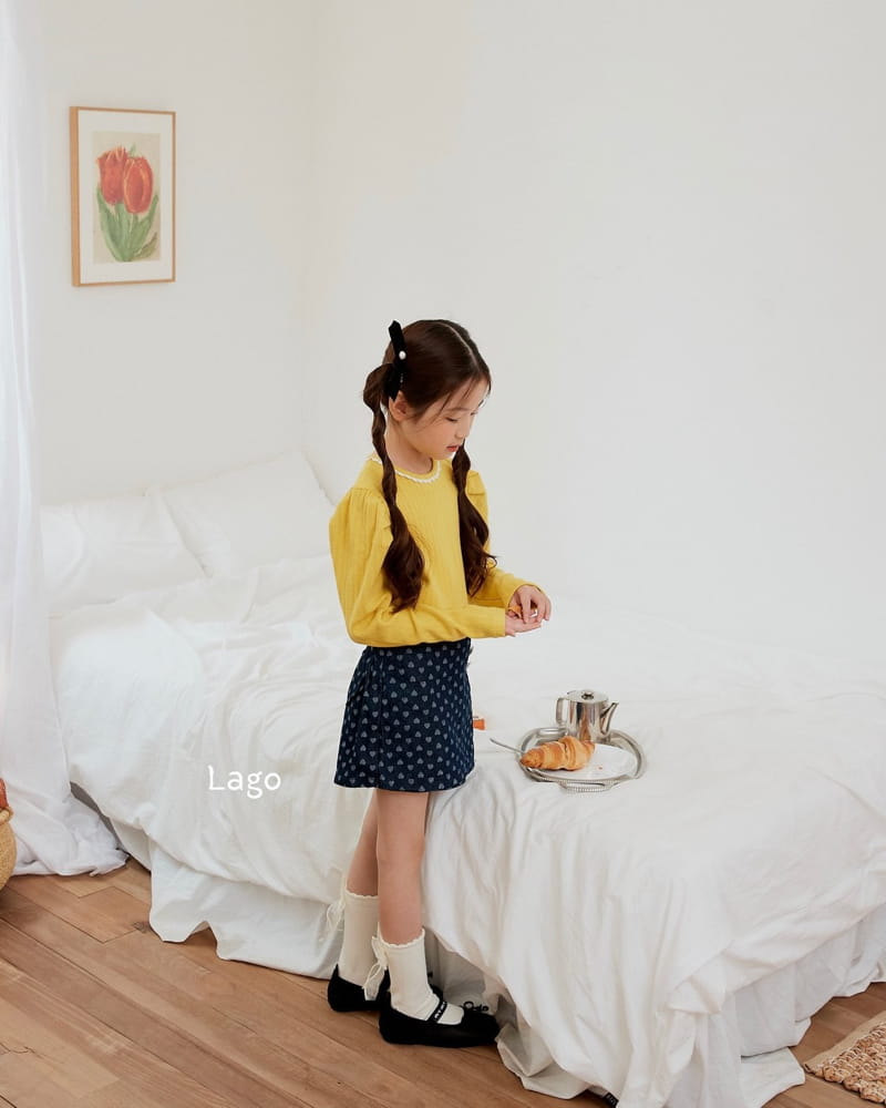 Lago - Korean Children Fashion - #kidsshorts - Lace Puff Tee - 6