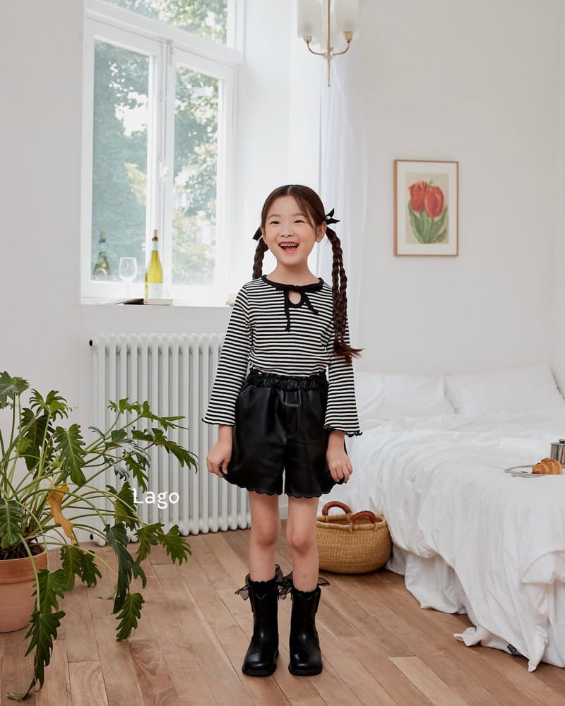 Lago - Korean Children Fashion - #kidsshorts - Bootscut Stripes Tee - 5