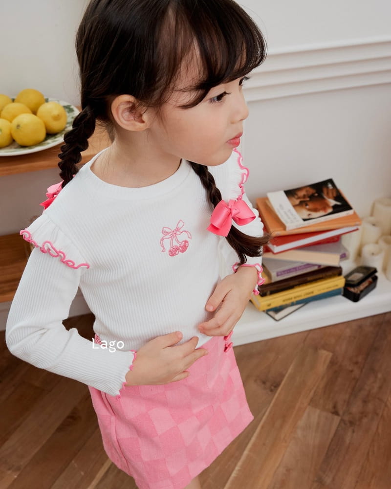 Lago - Korean Children Fashion - #kidzfashiontrend - Cherry Terry Tee - 10