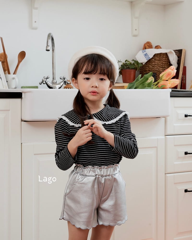 Lago - Korean Children Fashion - #magicofchildhood - Leather Wave Pants - 9