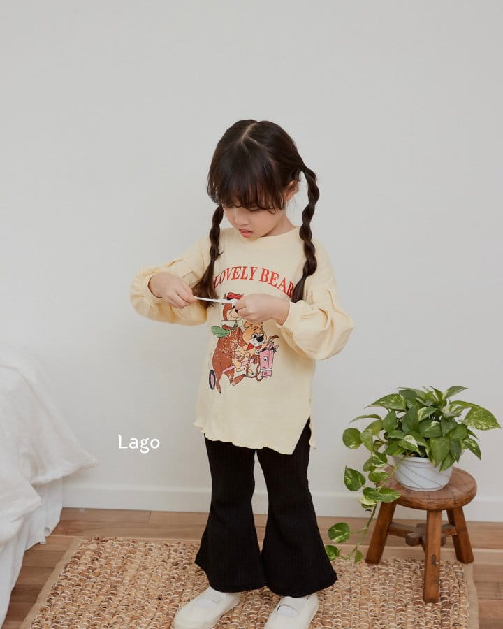 Lago - Korean Children Fashion - #prettylittlegirls - Bear Long Tee - 3