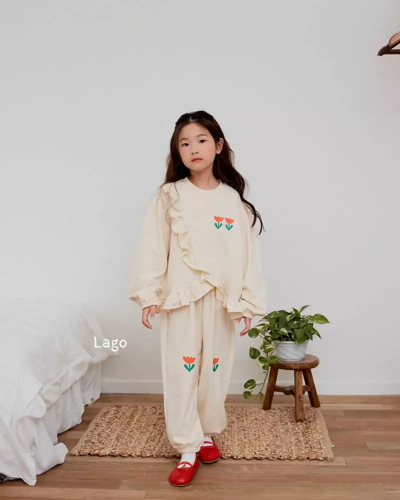 Lago - Korean Children Fashion - #todddlerfashion - Frill Sweatshirt - 7