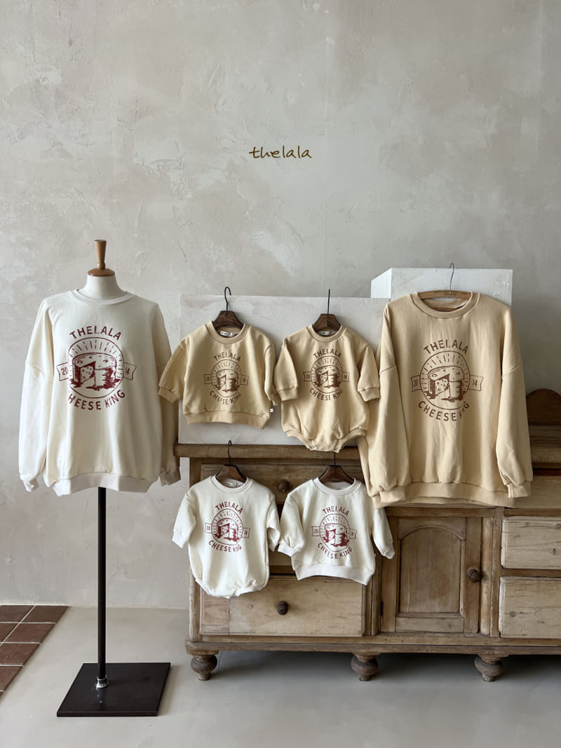 Lala - Korean Children Fashion - #childofig - Cheese King Sweatshirt Mom - 2