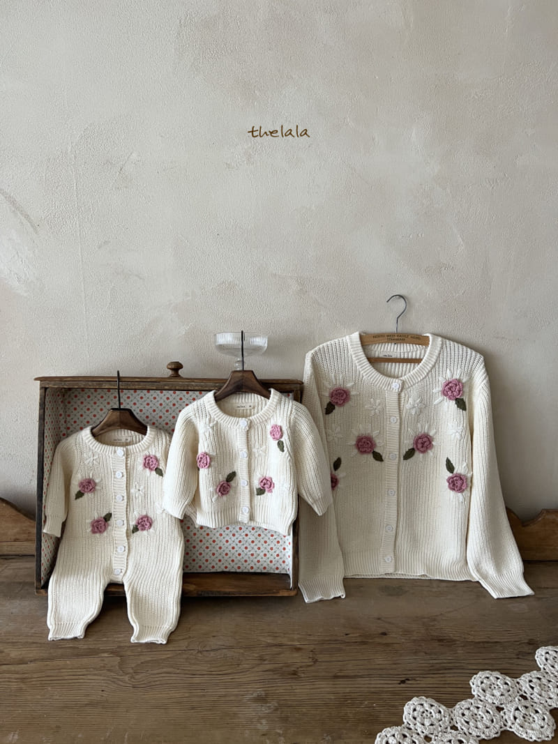 Lala - Korean Children Fashion - #designkidswear - Big Flower Cardigan