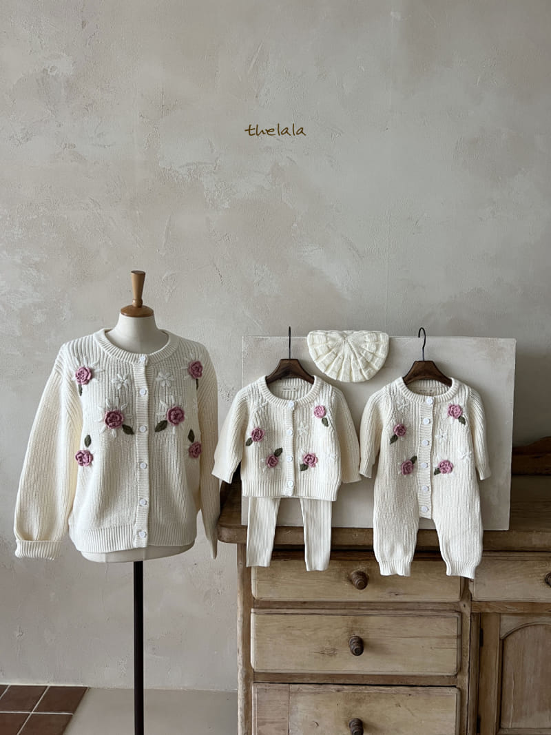 Lala - Korean Children Fashion - #fashionkids - Big Flower Cardigan - 4