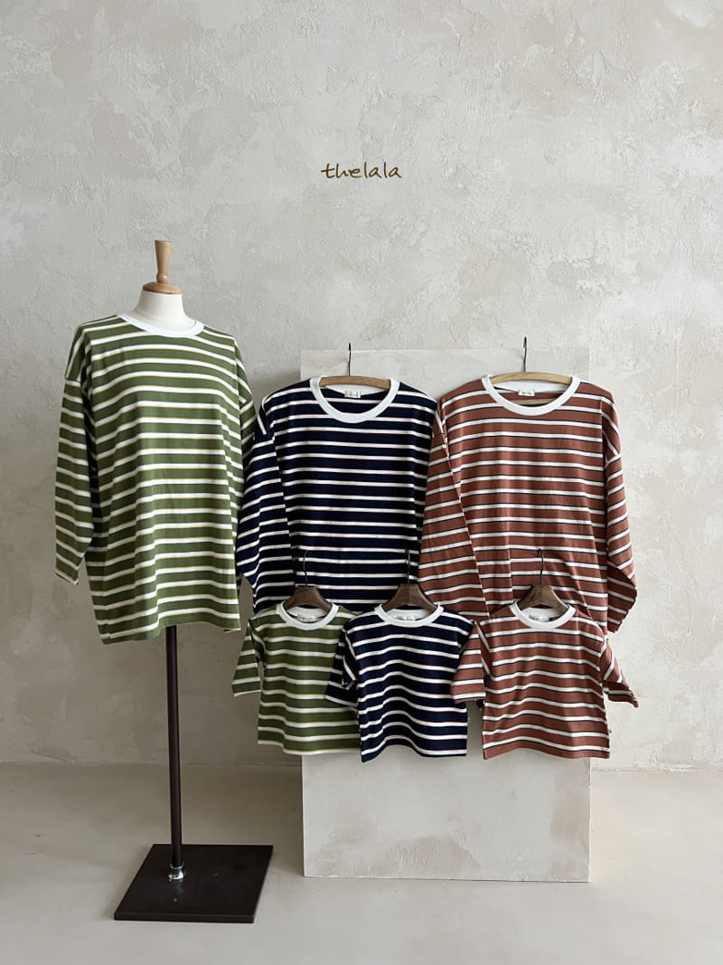 Lala - Korean Women Fashion - #momslook - Old Stripes Tee Mom