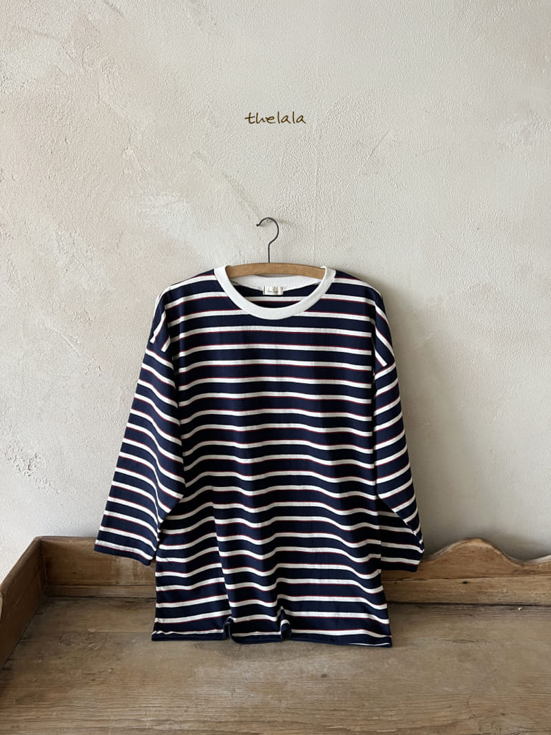 Lala - Korean Women Fashion - #momslook - Old Stripes Tee Mom - 12