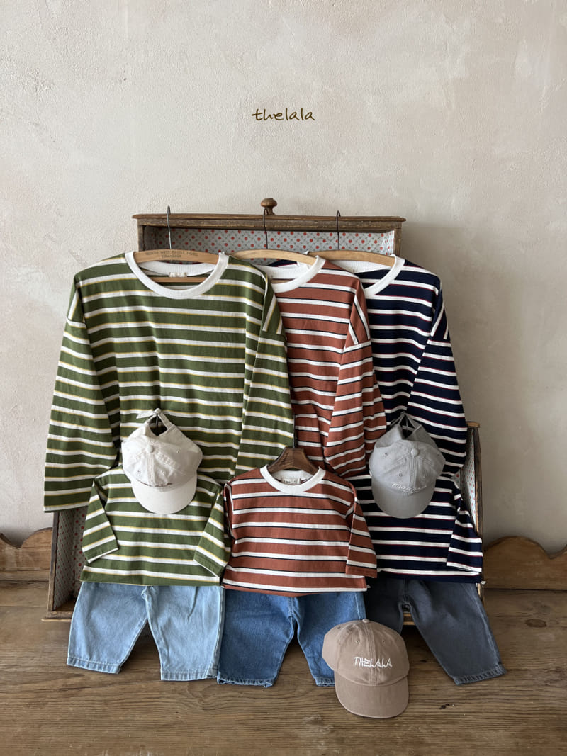 Lala - Korean Women Fashion - #momslook - Old Stripes Tee Mom - 3