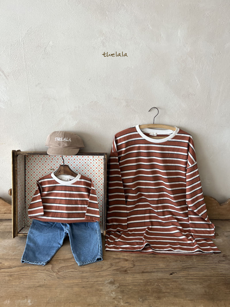 Lala - Korean Women Fashion - #momslook - Old Stripes Tee Mom - 5