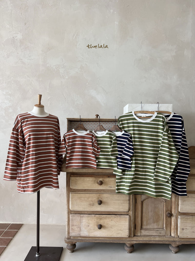 Lala - Korean Women Fashion - #womensfashion - Old Stripes Tee Mom - 2