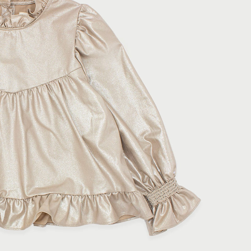 Le Bev - Korean Children Fashion - #childrensboutique - Golden Blouse - 3