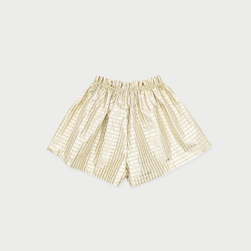 Le Bev - Korean Children Fashion - #prettylittlegirls - Gold Check Pants - 6